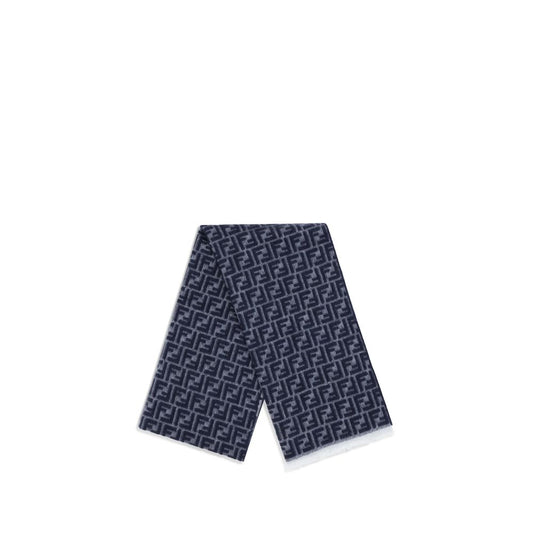 Blue Fleece Wool Scarf