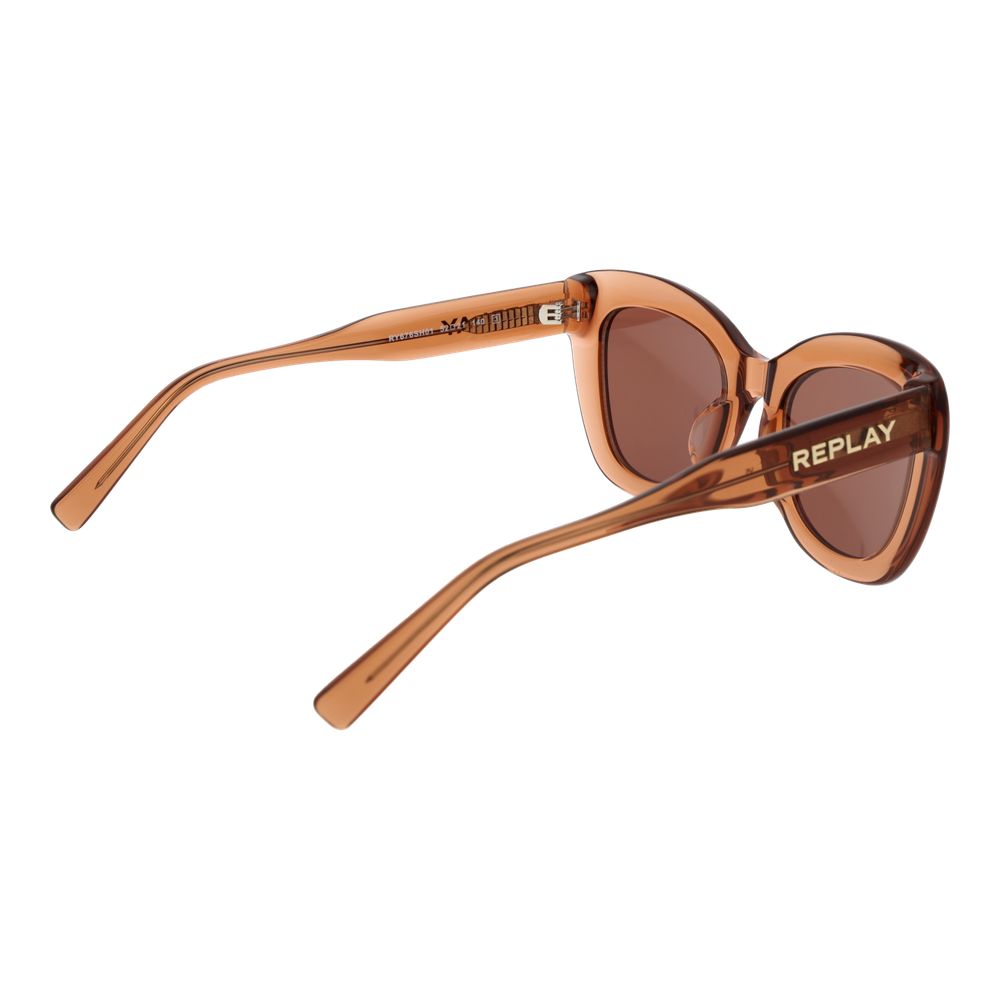 Beige Plastic Sunglasses