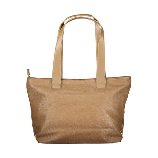 Brown Polyurethane Womens Bag
