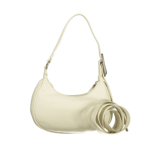 White Polyurethane Women Shoulder Bag