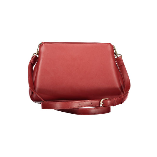Rosso Polyurethane Women Handbag