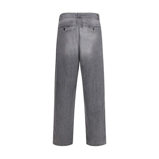 Gray Cotton Jeans Denim