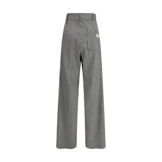 Multicolor Fleece Wool Casual Pants
