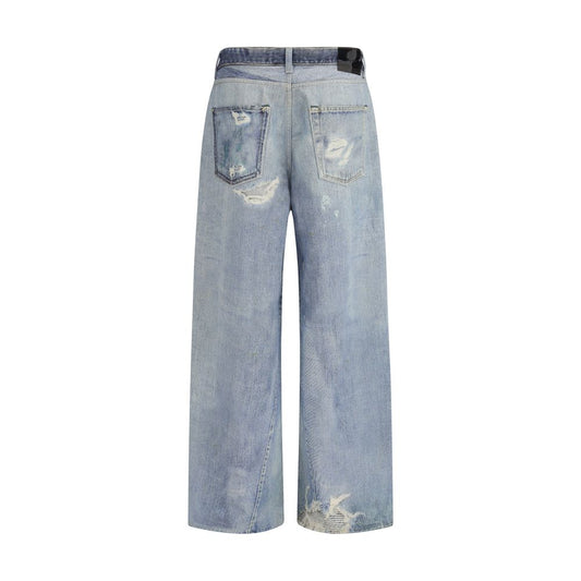 Blue Cotton Relaxed Fit Jeans