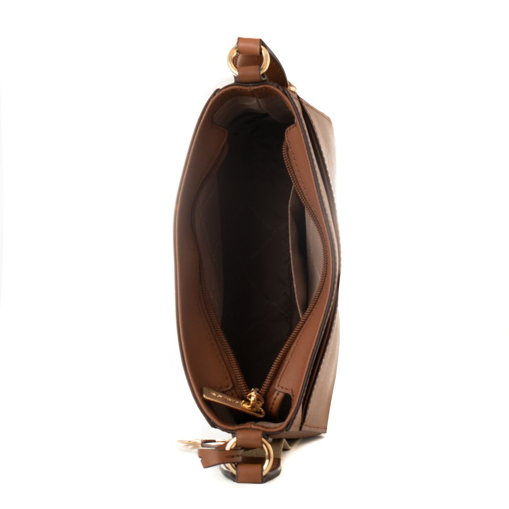 Brown Canvas Crossbody Bag