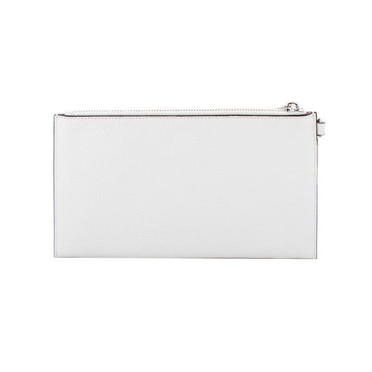 White Leather Clutch Bag