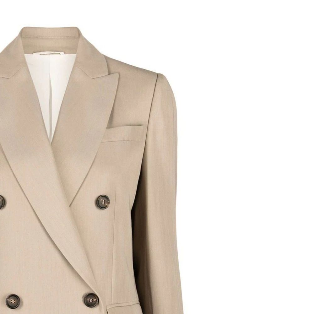 Beige Virgin Wool Blazer