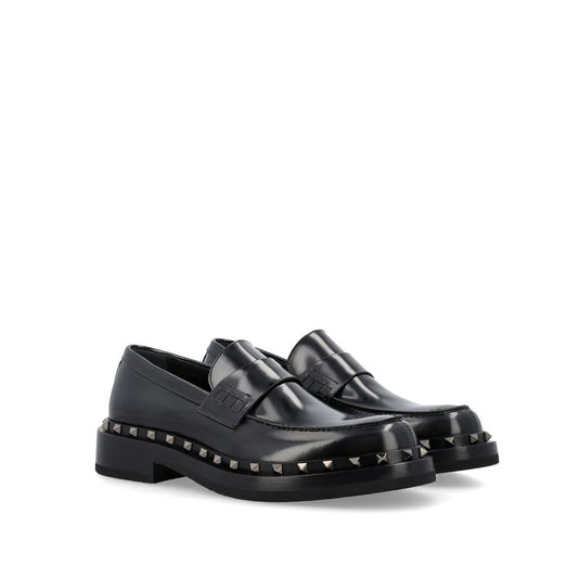Black Calfskin Platform Loafers