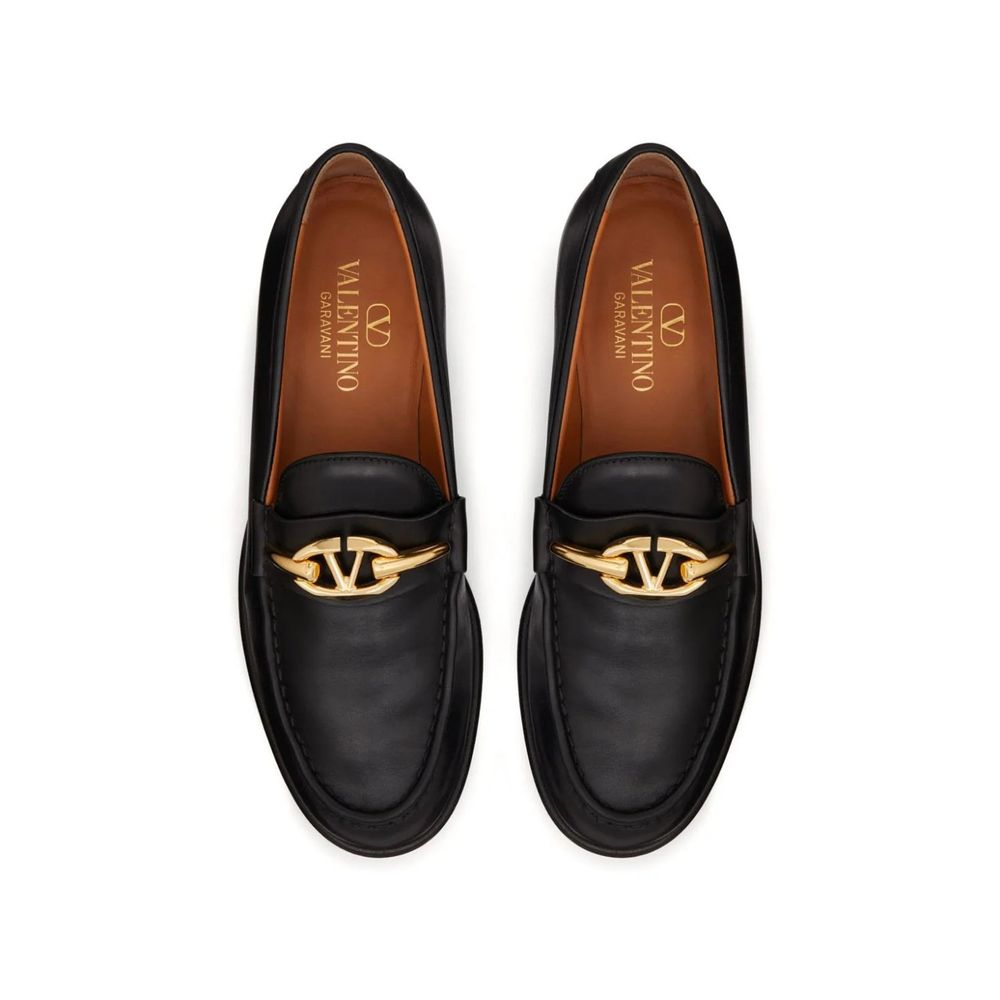 Black Calfskin Slip-On Loafers