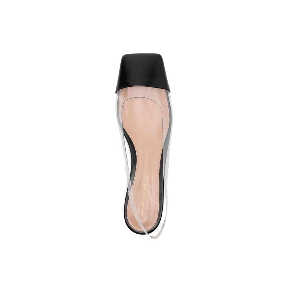 Black Plexiglass Ballet Flats