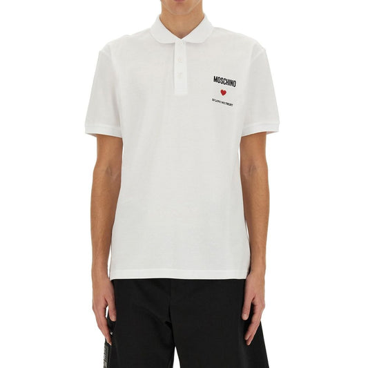 White Cotton Polo Shirt