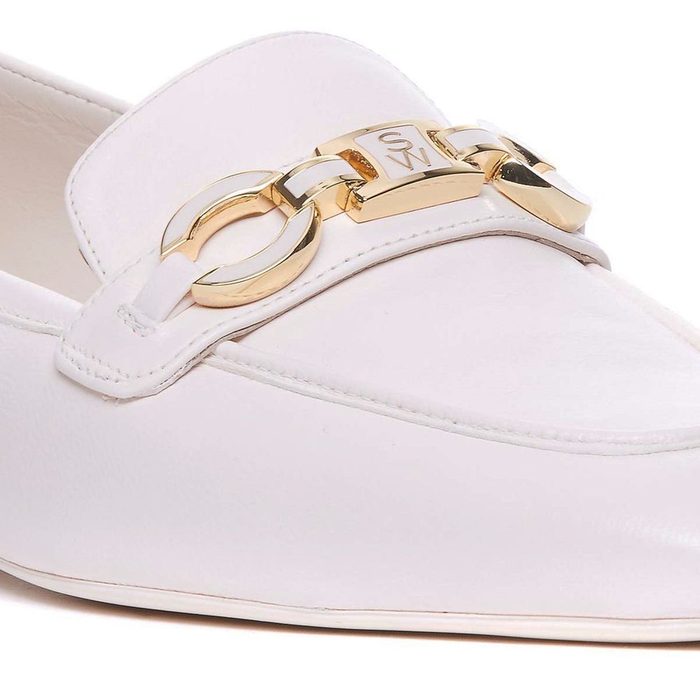 White Calfskin Slip-On Loafers
