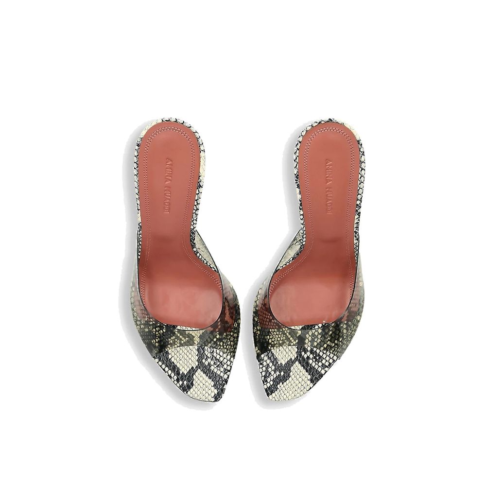 Bicolor Pvc Stiletto Heel Sandals