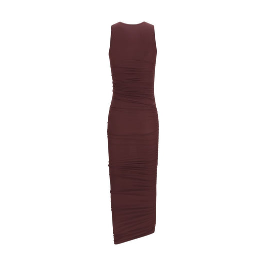 Bordeaux Polyamide Casual Dress