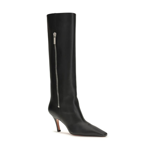 Black Calf Leather Bos Taurus Ankle Boots