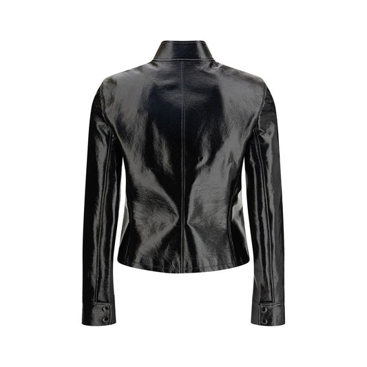 Black Cotton Full-Length Jacket