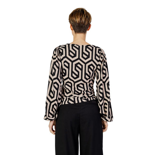 Beige Polyester Blouse
