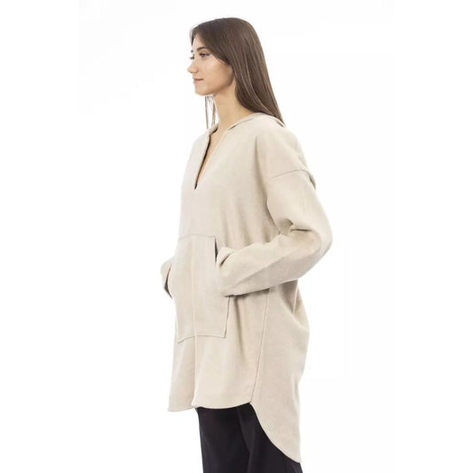 Beige Wool Hoodie