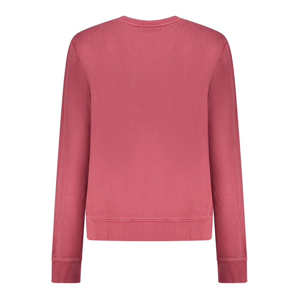 Red Cotton Women Sweatshirt