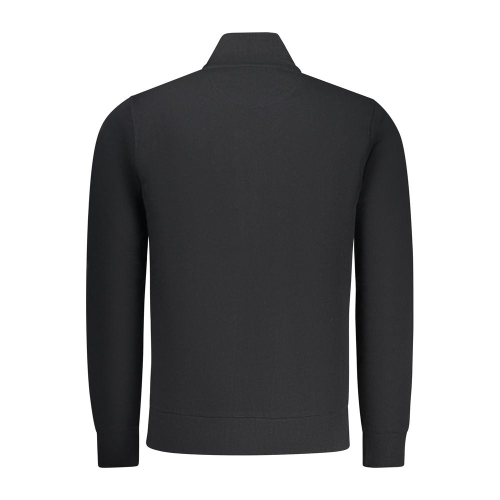 Black Cotton Men Sweatshirt