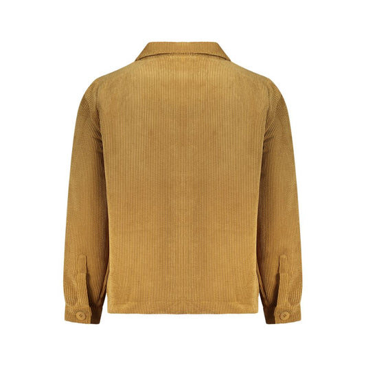 Marrone Polyester Men's Shirt