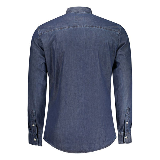 Blu Cotton Men Shirt
