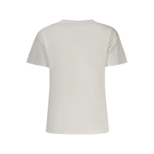 White Cotton Women T-Shirt