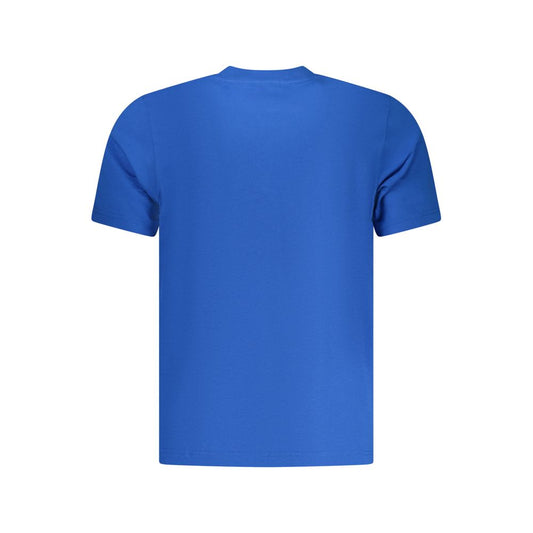 Blue Cotton Men T-Shirt