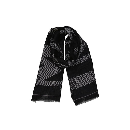 Black Virgin Wool Scarf
