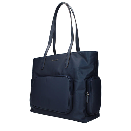 Blue Fabric Shoulder Bag