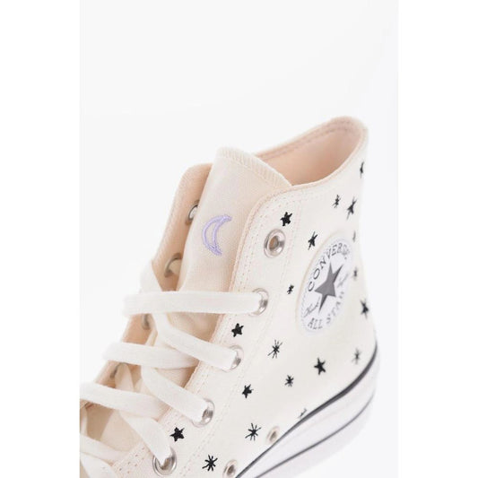 Black And White Canvas High Top Sneakers