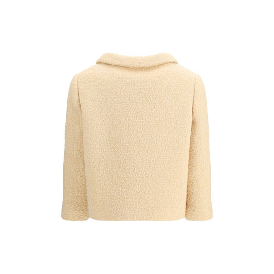 Beige Fleece Wool Coat