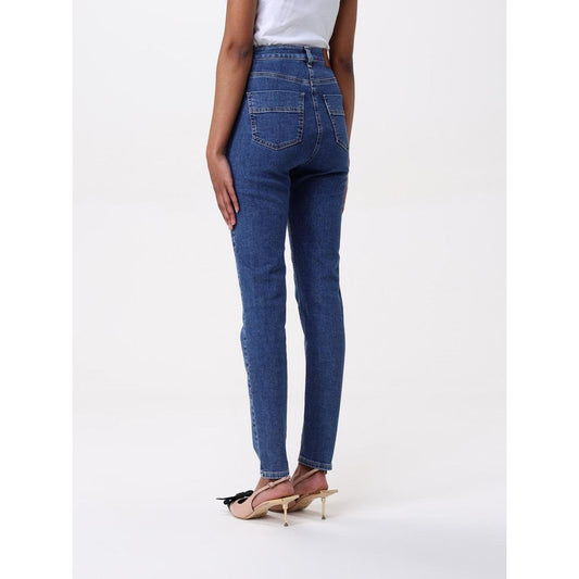 Blue Denim High-Waisted Jean