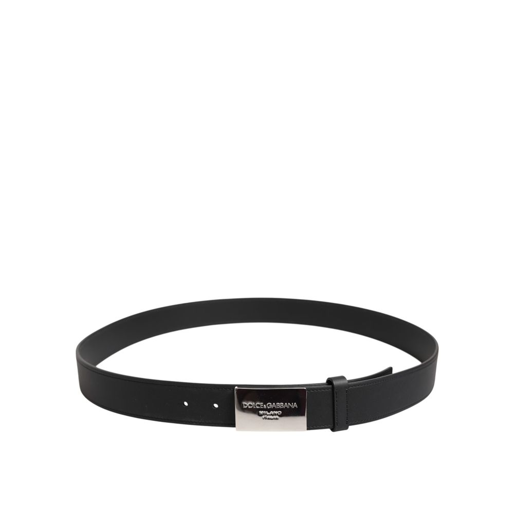 Black Calfskin Regular Belt