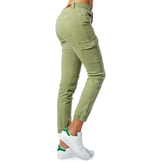 Bicolor Cotton Cargo Pants