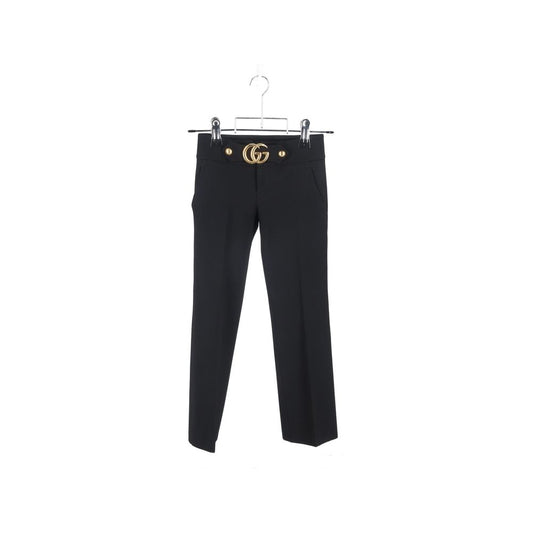 Black Viscose Casual Pants