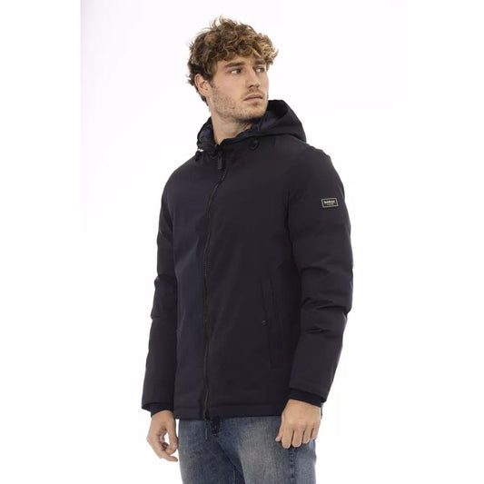 Blue Polyester Shell Jacket