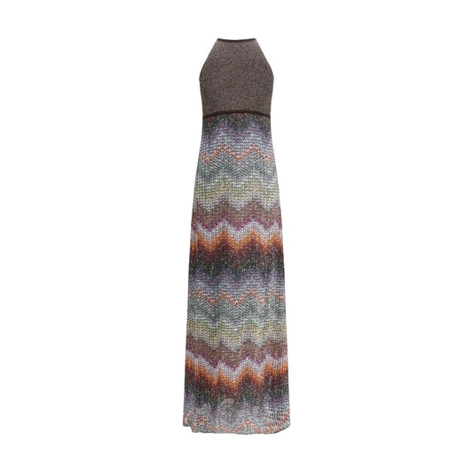 Multicolor Viscose Long Dress