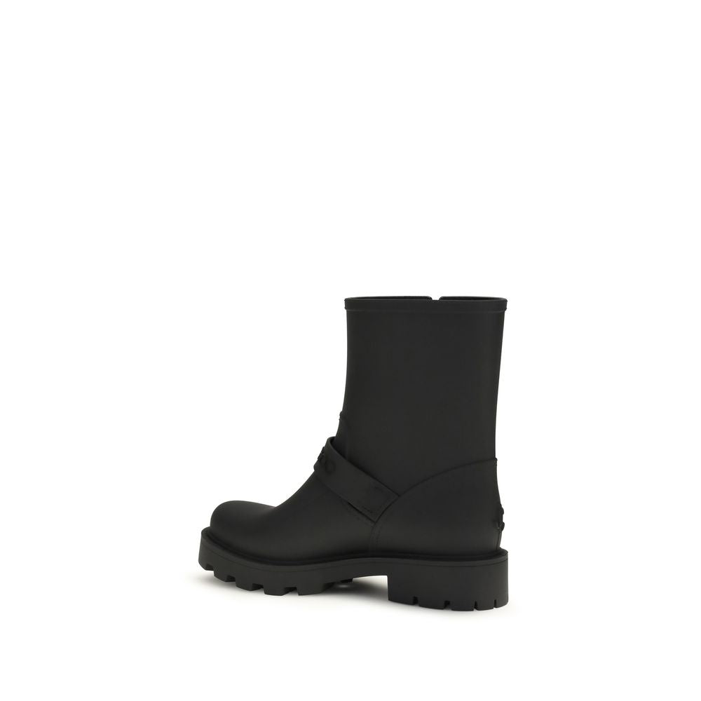 Black Polyurethane Rain Boots