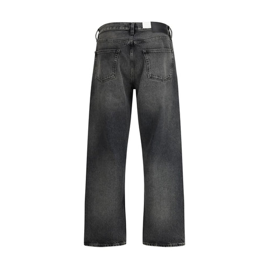 Black Cotton Relaxed Fit Jeans