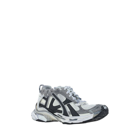Gray Polyethylene Athletic Sneakers