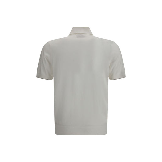 White Cotton Polo Shirt