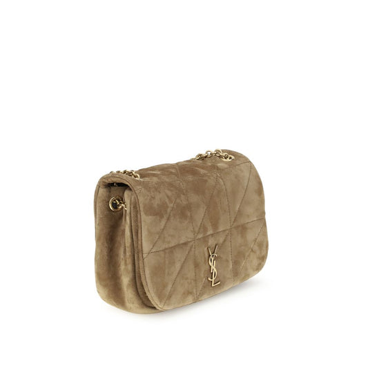 Beige Calf Leather Bos Taurus Shoulder Bag