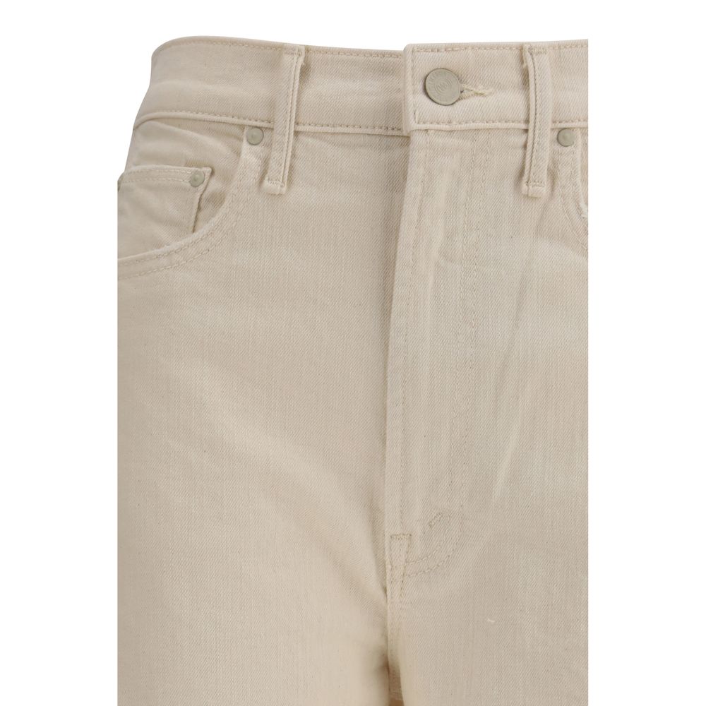 Cream Cotton Jeans Denim