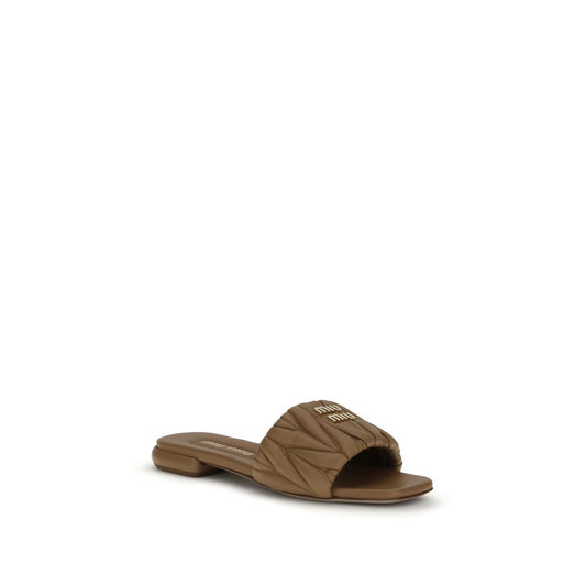 Beige Calf Leather Bos Taurus Sandals