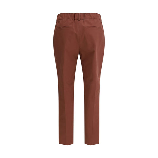 Multicolor Cotton Casual Pants