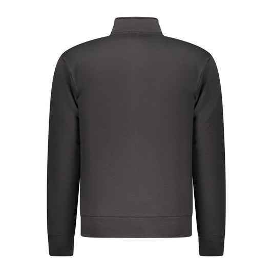 Black Cotton Men Sweatshirt