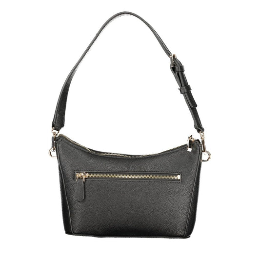 Black Polyurethane Women Handbag