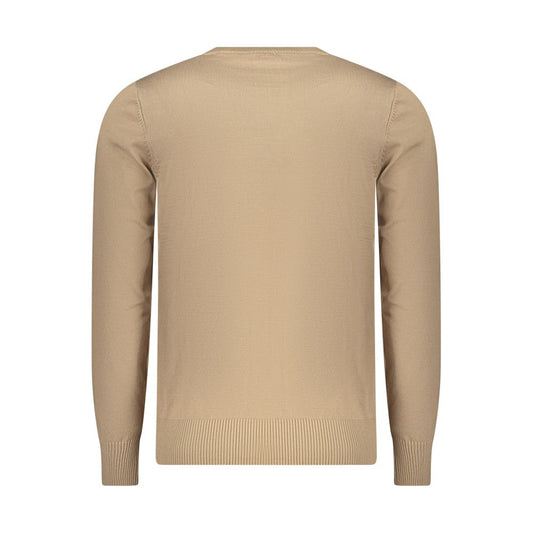 Beige Viscose Men Sweater