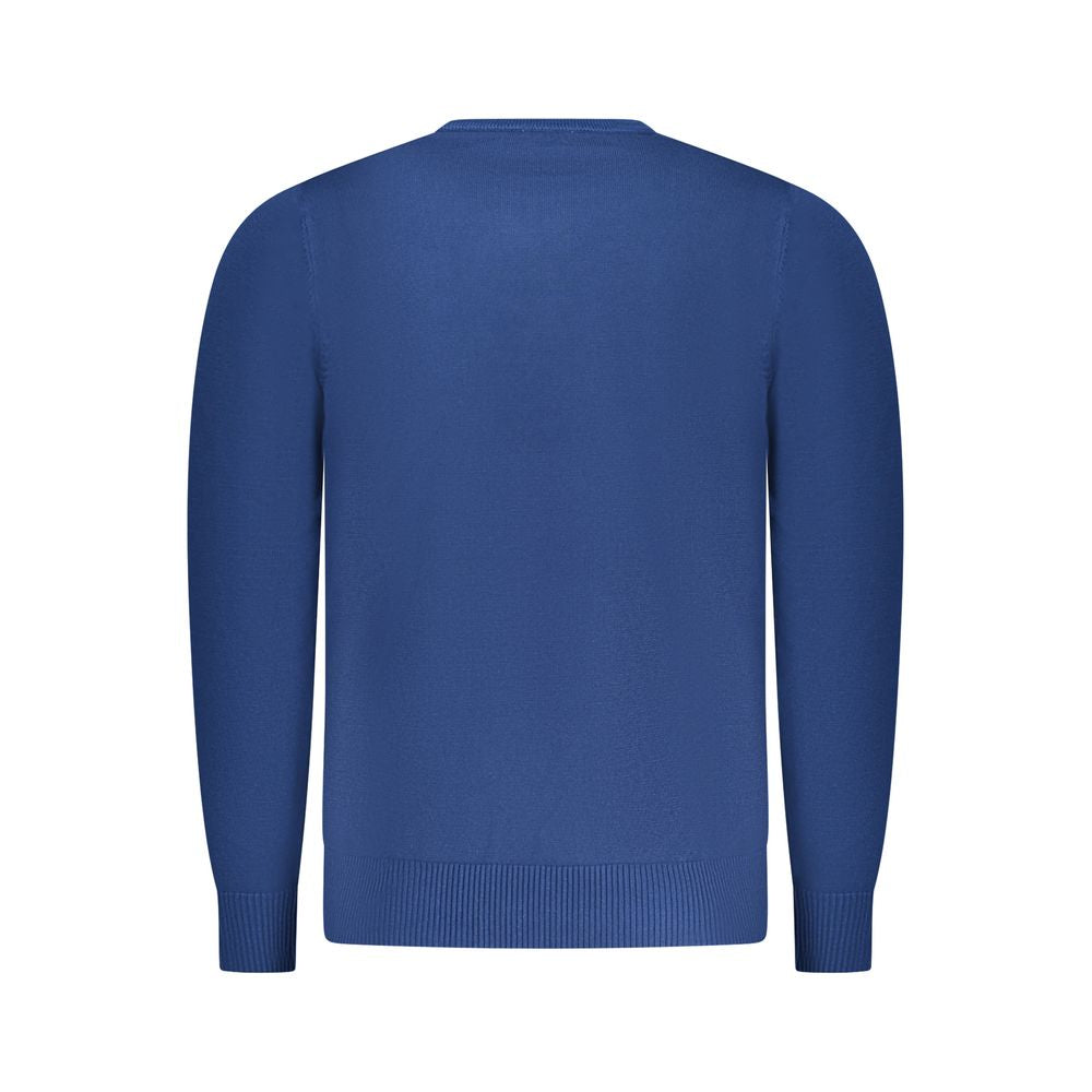 Blue Viscose Men's Sweater